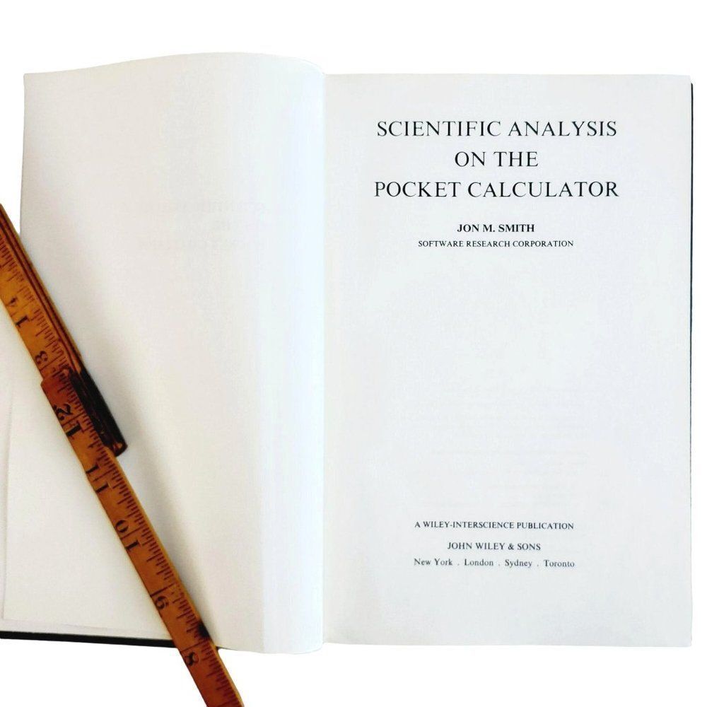 Mathematics Book Scientific Analysis on the Pocket Calculator 1975 Smith
